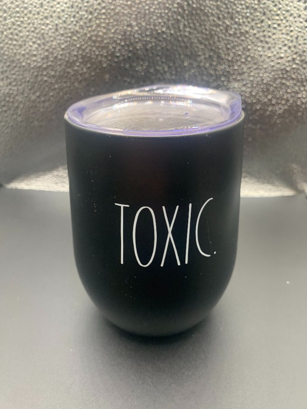 Rae Dunn Insulated " Toxic" Black Stainless Steel Tumbler SELLING AS IS